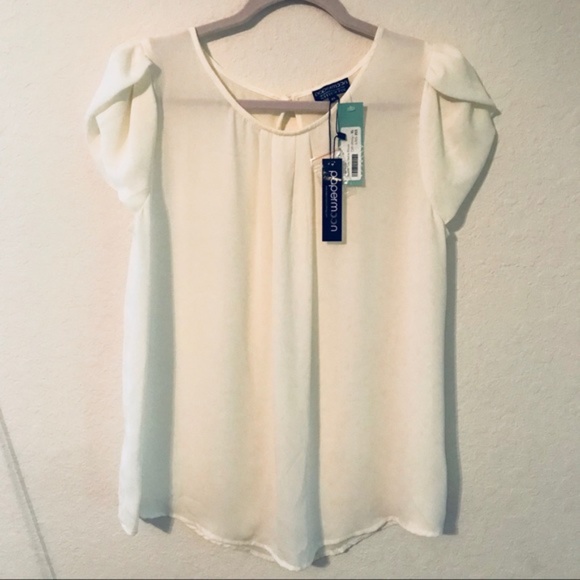 Papermoon Stitch Fix Bastille Tulip White Top NWT - Picture 2 of 3